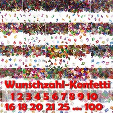 500x Zahlen Konfetti Geburtstag Kindergeburtstag Zahlenkonfetti Tischdeko Deko