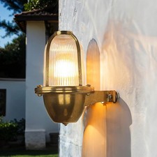 Messing Wandleuchte Glas