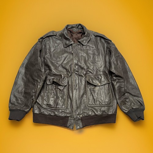 Vintage lederjacke bomberjacke - lederjacke,