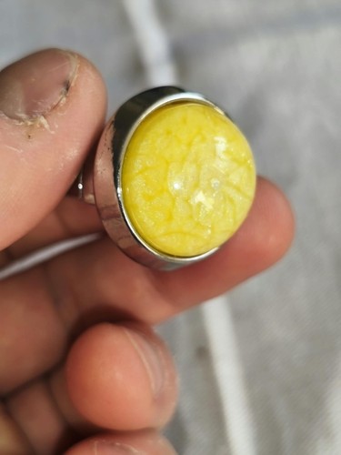 Großer 16g bernstein - großer, ring