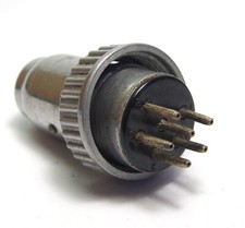 Gross-Philips Audio Stecker, 6-polig f. 50er Jahre Röhrenverstärker / Meßtechnik