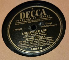 SOPHIE TUCKER WITH BOB HAGGART DECCA SCHELLACKPLATTE