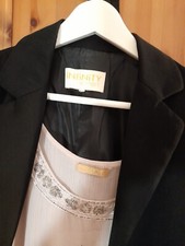 Blazer elegant schwarz seidenmatt Gr. L (42)