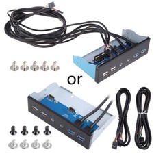 USB3.0 2.0 Front Panel Hub Spilitter for Desktop Optical Drive Bay 3.5mm Audio