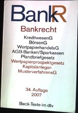 Bankrecht : Textausgabe. (Nr