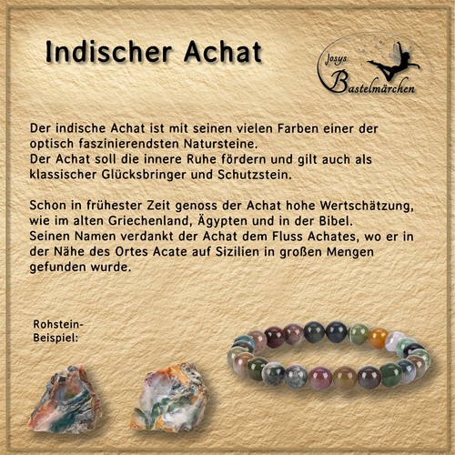 Naturstein armband indischer - naturstein,