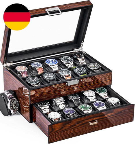 Uhrenbox mit fächern - mit,