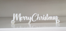 3D Schriftzug "Merry Christmas", weiß, Deko Weihnachten Advent, Xmas Geschenk