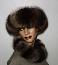 Waschbär Pelz Stirnband Fuchs