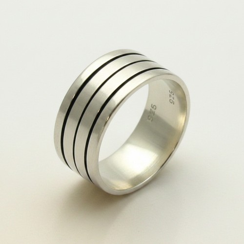 Sterling silber ring 10mm - silber,