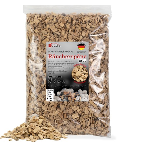 15kg räucherspäne buche grob - 15kg,