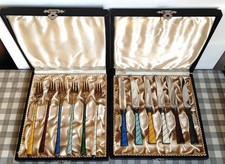 SELTEN 2 Schatullen x6 Besteck