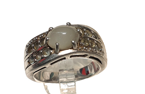 925 silber ring - silber, chalzedon