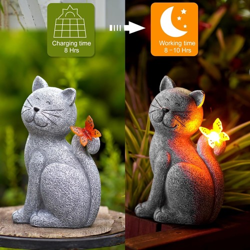 Steinfigur katze liegend - katze,
