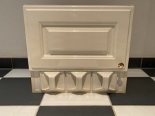 3 Porzellanschütten, Schüttenschrank, Weiß Hochglanz  mit  45x40x20cm