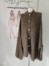 Oversize Cardigan mit goldenen