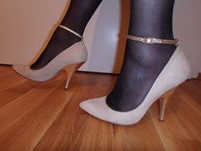 MISSONI High Heels Pumps echt Wildleder beige getragen mit Karton - EU Shipping!