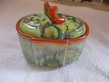 Gebäckdose aus 30-40iger Jahren, Majolika/Keramik, passende Dose extra, wie neu!