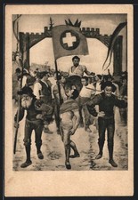 Künstler-AK Ferdinand Hodler: Der Schwingerumzug 1887 