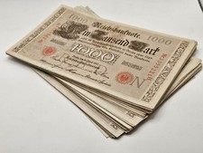 Deutsches Reich Deutschland 1000 Mark Reichsbanknoten. 44 × Stück.
