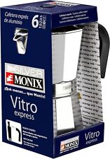 Monix Vitro Express Mokkakannen für 6 Tassen  Aluminium NEU R2314