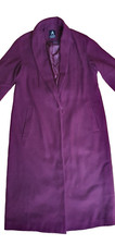 Mantel Kurzmantel Auberginen bordeauxrot Gr. 38 M mit Reverskragen 1-Knopf