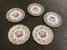 „ALWE ZINN“ Zinn Untersetzer mit Keramikeinsatz , 5 Stck.