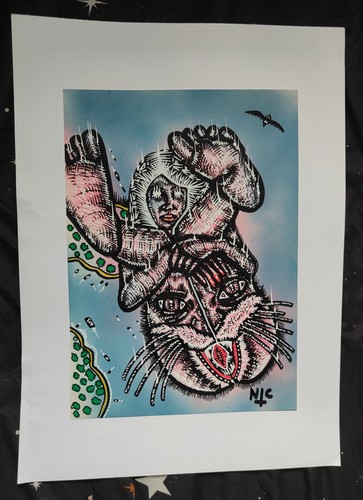 Original comic art inch - a4,,