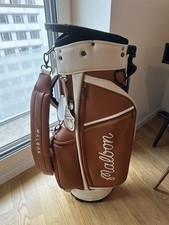Malbon Golf Caddy Bag Ständer Golf Bag Braun Golftasche 2 Haubenabdeckung NEU