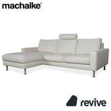 Machalke Leder Ecksofa Creme