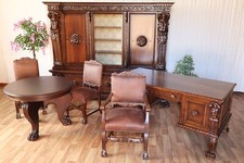 Nr.1989 Restauriertes Herrenzimmer Nussbaum Vollholz