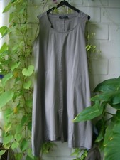 Rundholz - asymmetrisches Kleid - Tunika  - Gr. M -  Grau