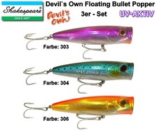 29,99€(10,-€/Stk.) Shakespeare Devils Own Floating Bullet Popper - 3er Set