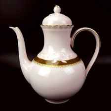Hutschenreuther Porzellan Kaffeekanne Serie Porcelaine Rose Soft Rosa Gold Braun