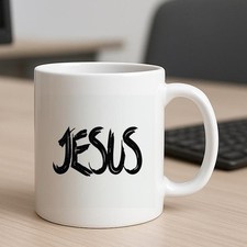 Jesus bedruckte Tasse Kaffee