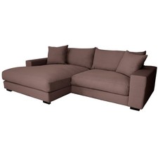 Ecksofa - mocca - Cord -