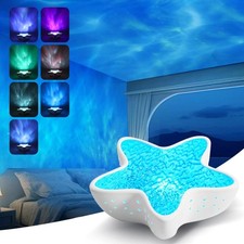 LED Sternenhimmel Projektor Polar Lampe, Kinder Wasserwellen Dimmbar Nachtlicht