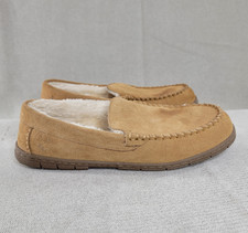 Lands End Mens Slippers Suede
