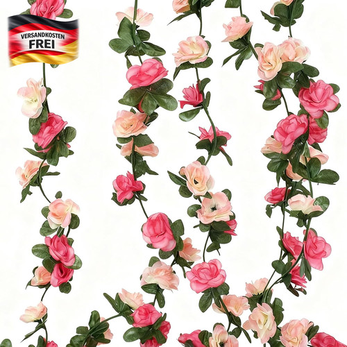 Künstliche rosen girlande - künstliche, rosen-girlande