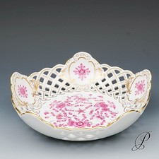 Meissen Durchbruchschale reiche Indische Malerei purpur NP# 1190,- EUR