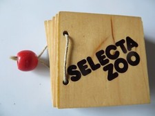 Seltenes Baby Klapp- Bilderbuch aus Holz  von Selecta Zoo