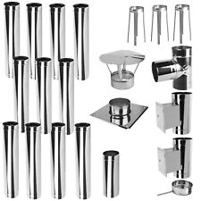 Kamin Sanierungsset Edelstahl Schornstein Bausatz Abgasrohr 100 120 150 180 200
