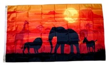 Flagge / Fahne Afrika Tiere