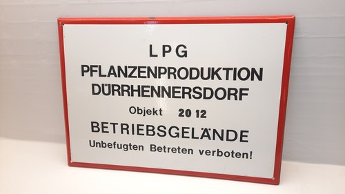 Emaille schild ddr - schild, blechschild