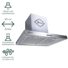 Wandhaube Dunstabzugshaube 60cm Gurari GCH IS 461 1000m³/h Edelstahl AUSTELLER