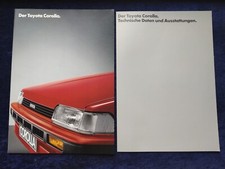 Toyota Corolla SR 12V  Liftback XL  Prospekt 03.1987 + technische Daten