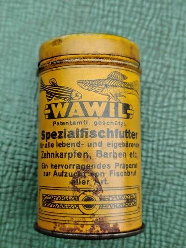 Alte blechdose wawil fisch - alte,