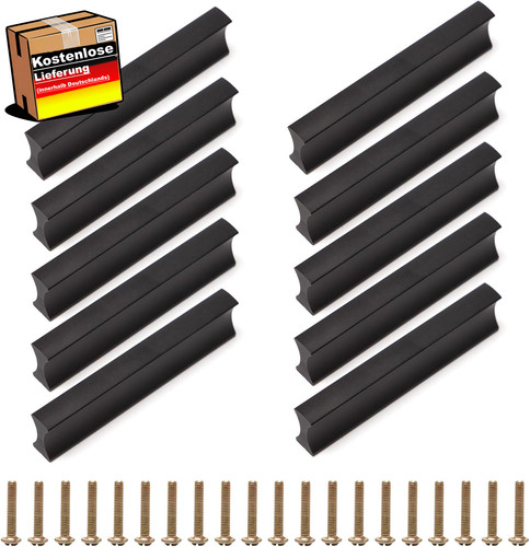 Möbelgriffe schwarz mm - schwarz, 64