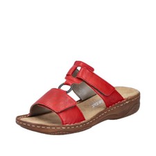 Rieker Damen Pantolette Pantoletten Sandalen Hausschuhe Schuhe rot V2885