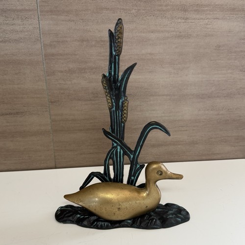 Vintage metallfigur ente am - vintage,